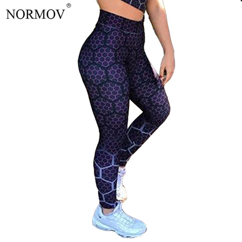 Honeycomb Printed Christmas Leggings